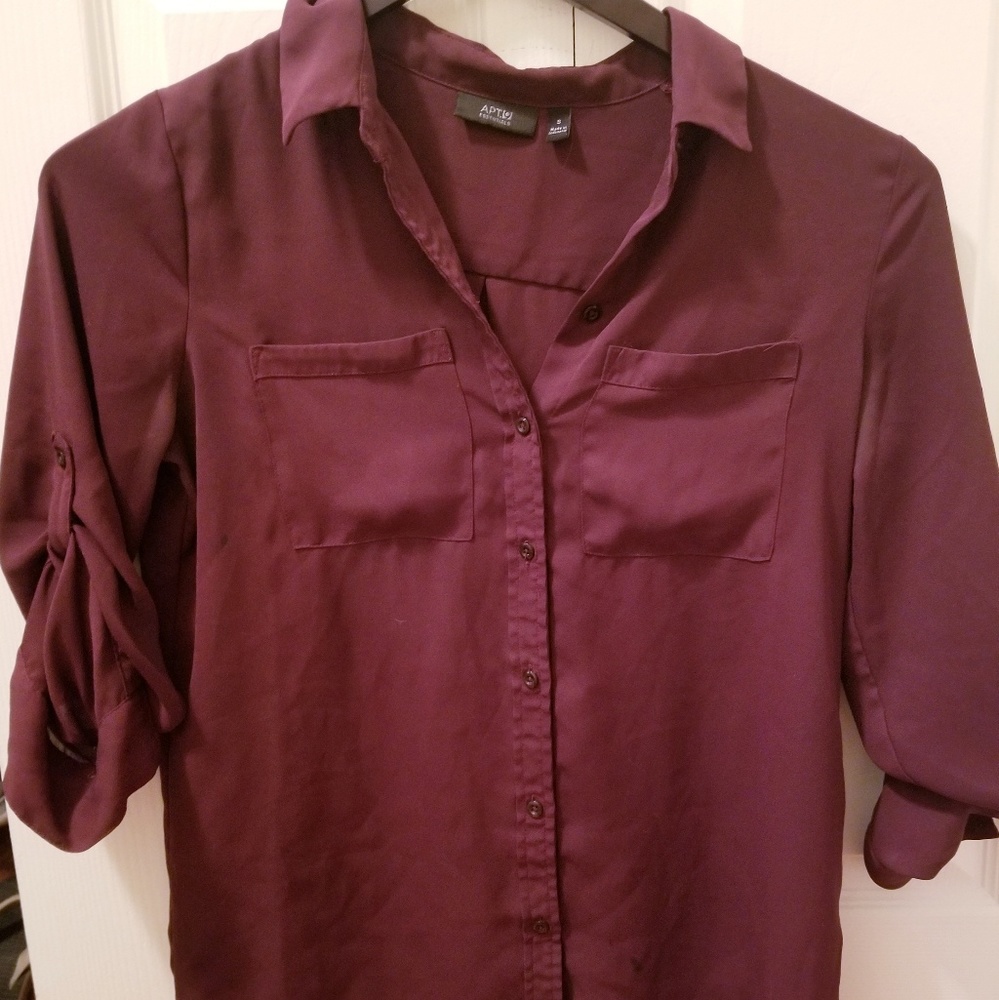 Collared Chiffon Button-Down shirt